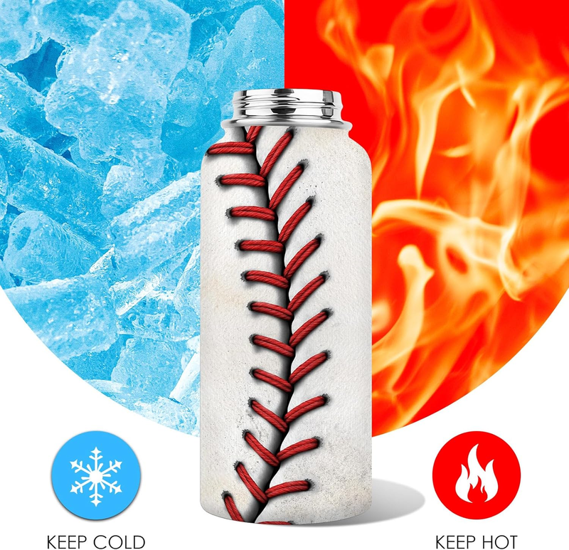 32oz Baseball Water Bottle Stainless Steel Vacuum Insulated Travel Tumbler5
