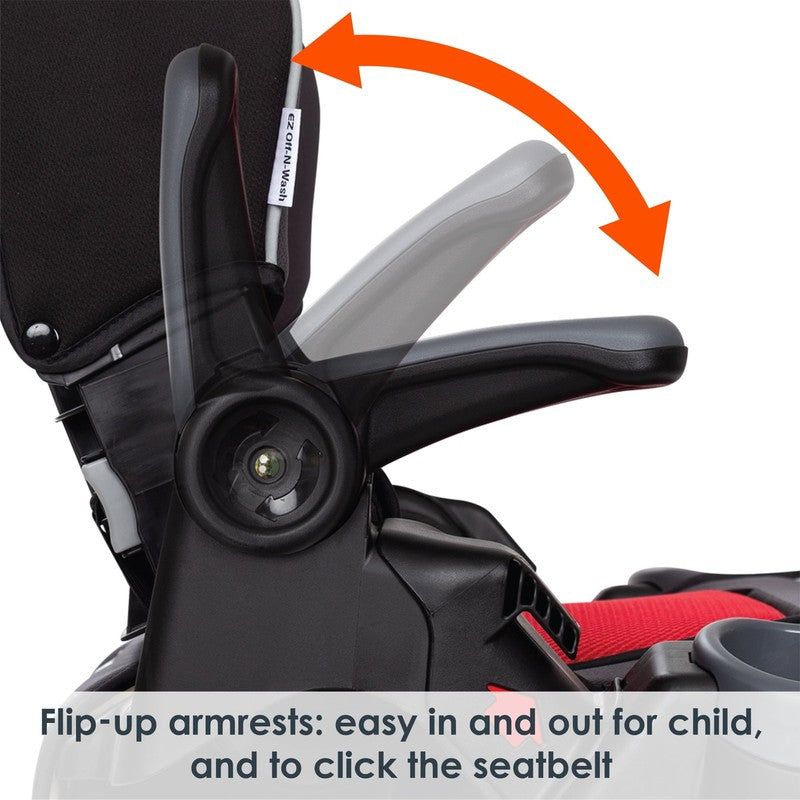 Protect Folding High Back Booster Car Seat - Mars Red - Red9