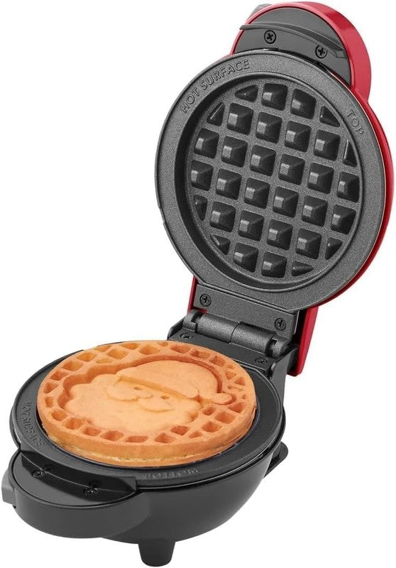 7-in-1 Mini Waffle Maker Multimaker Santa Pumpkin Snowman Plates Red4
