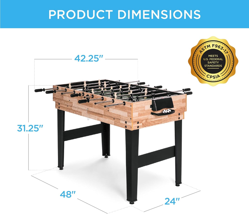 2X4Ft 10 In 1 Combo Game Table Set for Home, Game Room, Friends & Family W/Hocke6