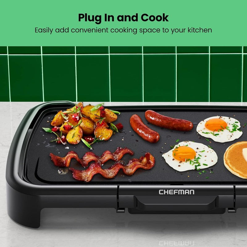 XL Electric Griddle with Removable Temperature Control, Immersible Flat Top Gril2