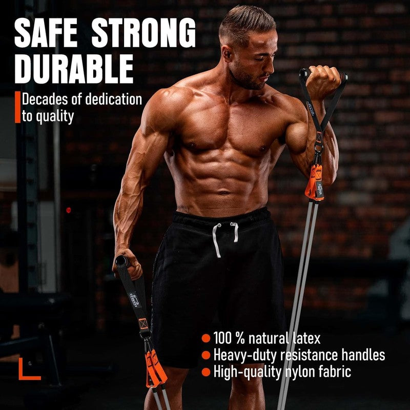 175lb Resistance Bands w/ Handles Door Anchor Ankle Straps Home Gym Workout1