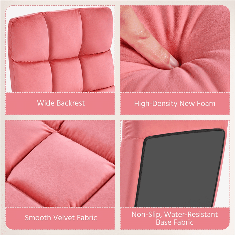 Floor Folding Gaming Sofa Chair with 14 Adjustable Positions, Pink7
