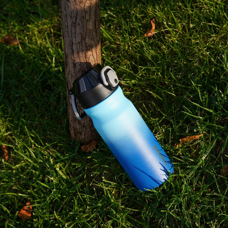 18oz Insulated Water Bottle Straw Lid Stainless Steel Ocean Dream5