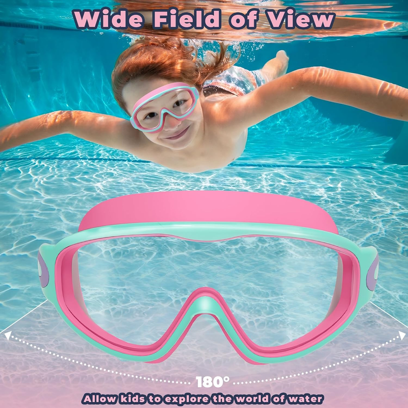 2 Pack Youth Swim Goggles Boys Girls Anti Fog UV Protection Pool Goggles6