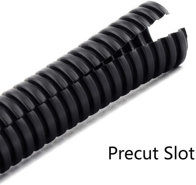 100 FT 1/4” Wire Loom Split Tubing Auto Wire Conduit Flexible Cover5