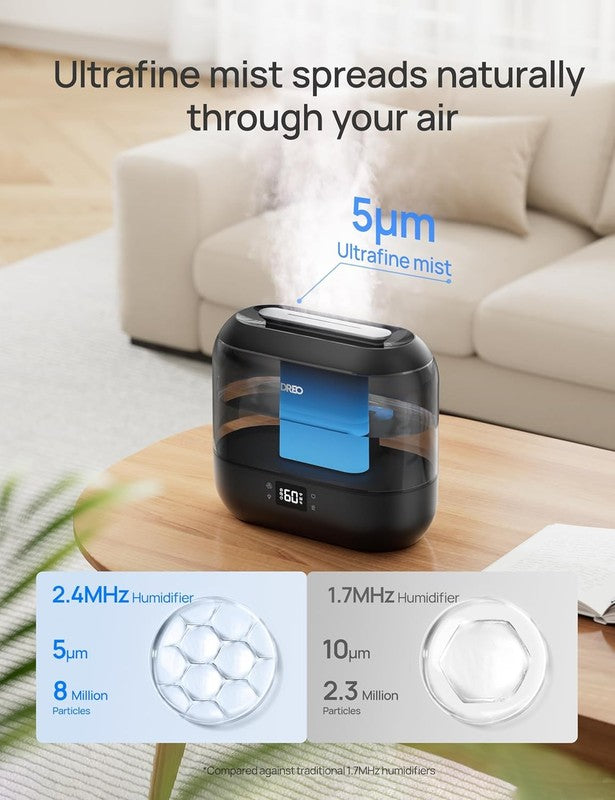 Smart Humidifier 4L Top Fill Cool Mist 36H App Voice Control Black4