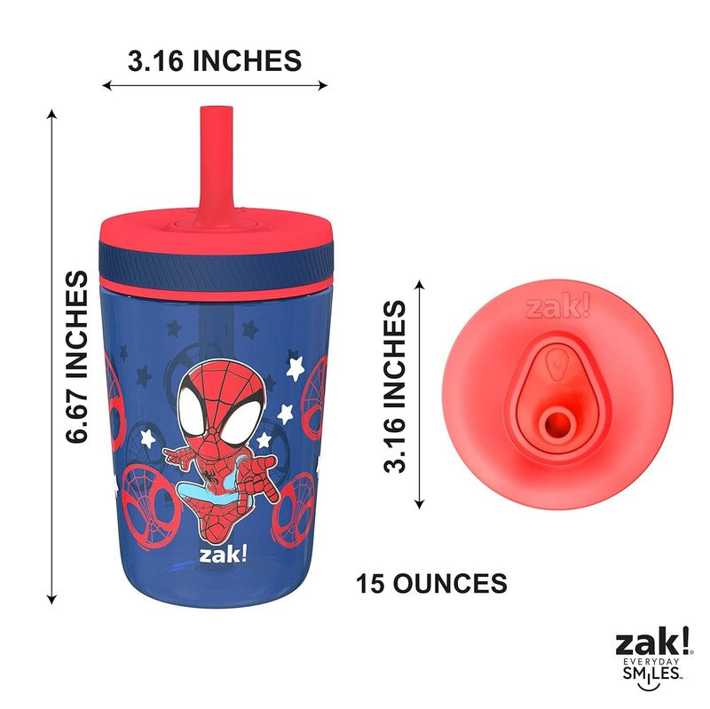 Spider Man Kelso 15Oz Toddler Cups, 2 Pack Leak Proof Sippy Cups for Kids7