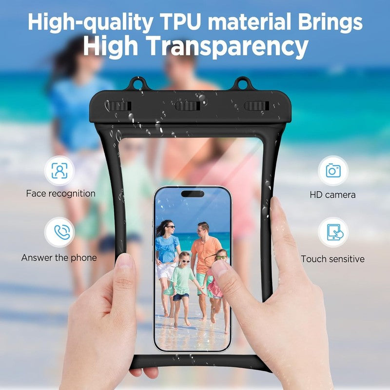 Waterproof Phone Dry Bag 2 Pack Floatable Pouch w/ Lanyard3