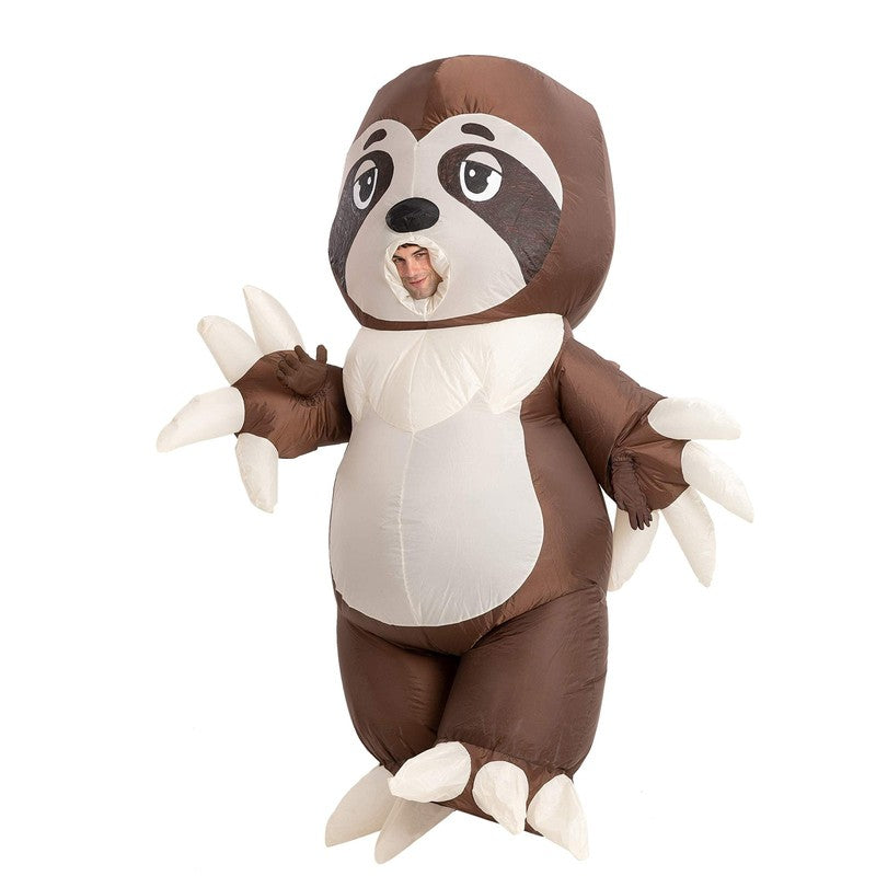 Brown Sloth Inflatable Costume for Adults Air Blow Up Unisex Halloween Cosplay3