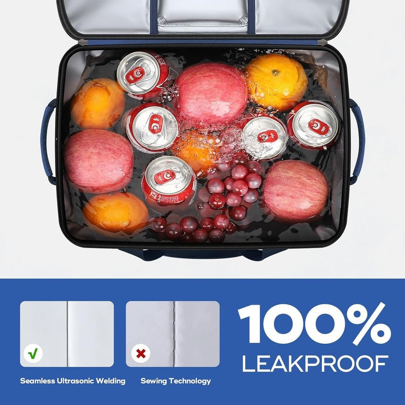 Collapsible Soft Cooler Bag 35 Cans Leakproof Beach Camping Cooler3