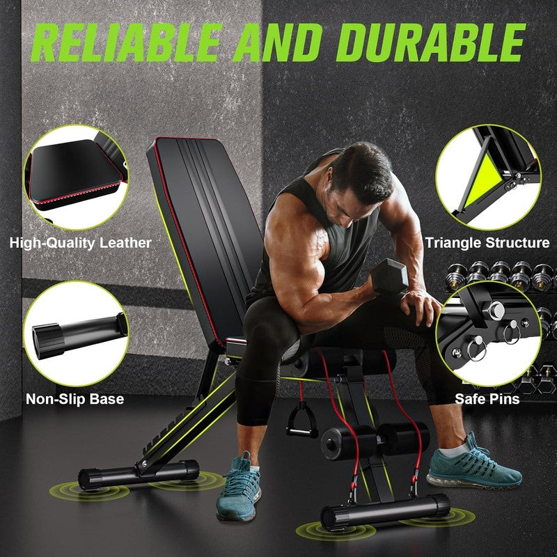 Adjustable Folding Weight Bench   660 lbs Capacity for Full Body Workouts7