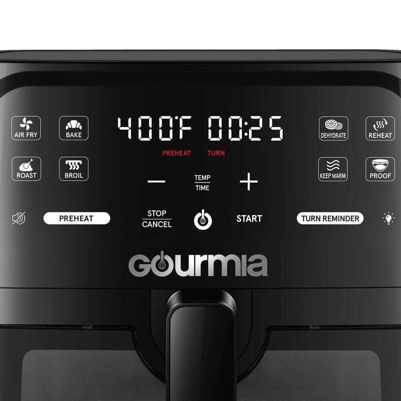 8 Quart Digital Window Air Fryer, with 8 One Touch Functions, Black2