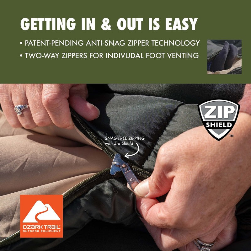 35°F Doublewide Sleeping Bag – Extra-Wide Outdoor Sleeping Bag for Camping6