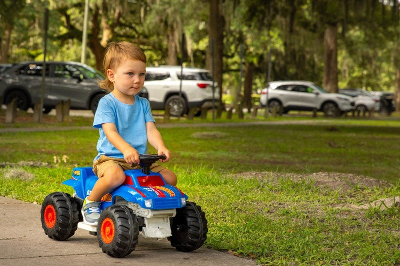 6V Monster Truck Ride-On for Toddlers, Blue/Red, Electric, Ages 1.5-3 Years, Max6