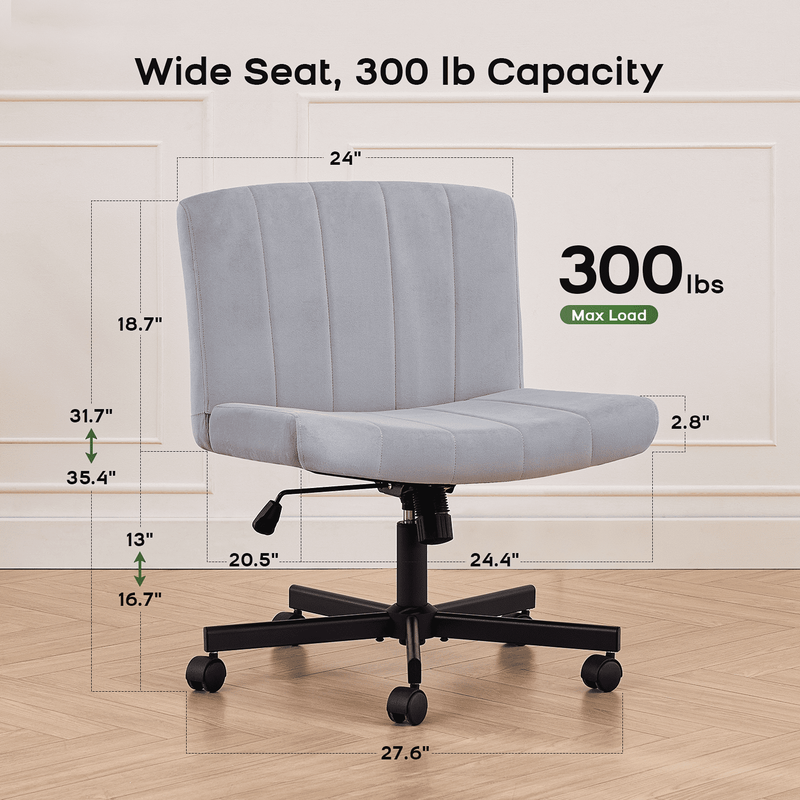 Criss Cross Chair: Modern Armless Office Chair, Desk Chair, Vanity Chair, Comput6