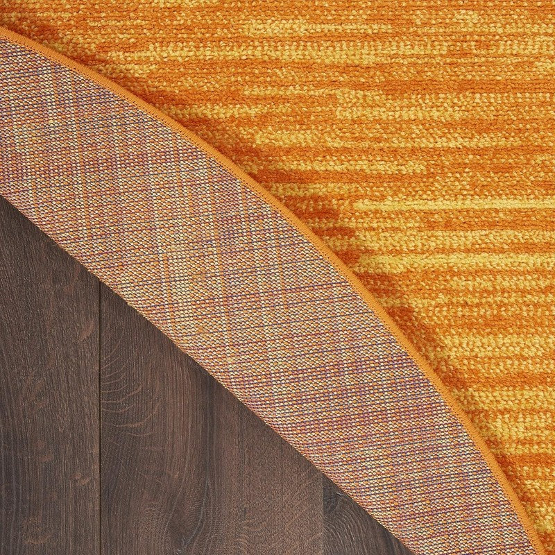 Essentials Indoor/Outdoor Sunburst 4' X round Area Rug, Easy Cleaning, Non Shedd4
