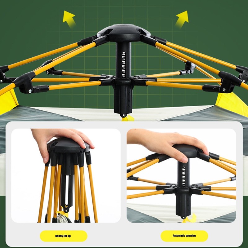 3-4 Person Camping Tent , Pop up Camping Tent Easy Setup Outdoor Tents Rainproof5