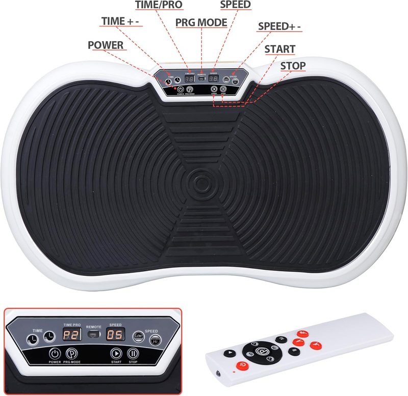 Pro Vibration Plate Machine 99 Levels Full Body Workout Bands Bluetooth Remote6