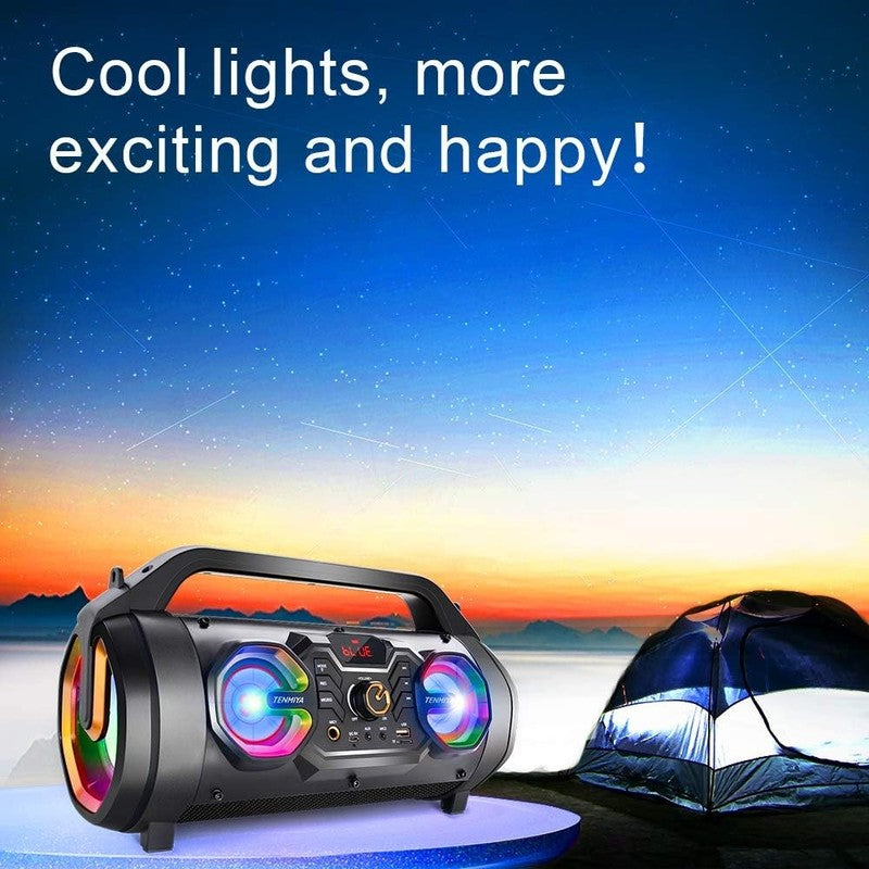 30W Portable Bluetooth Speaker with Subwoofer, RGB Lights & 10H Playtime7