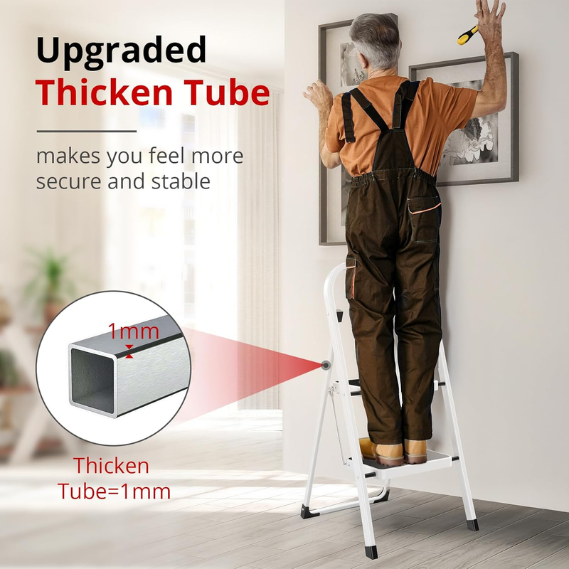 Step Ladder Folding Step Stool for Adults with Anti Slip Pedal,330 Lbs Capacity 4