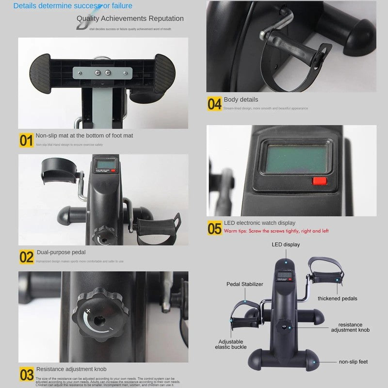 Desk Bike Pedal Exerciser, Mini Exercise Bike Stepper Indoor Exercise, Elder Bik3