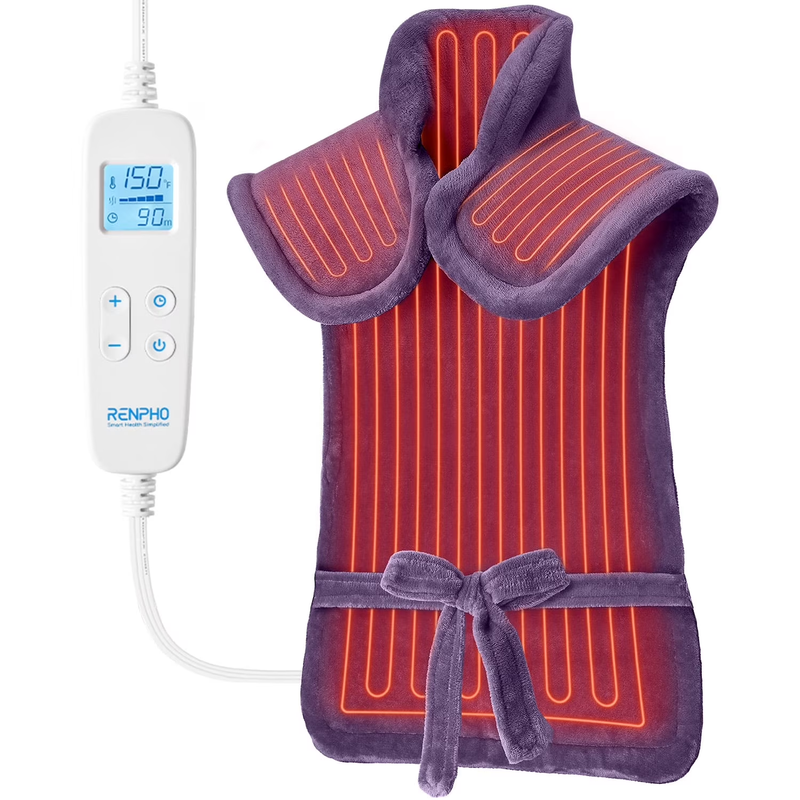"24X37" Shoulder Heating Pad for Back Pain Relief, Electric Large Heating Pad fo0