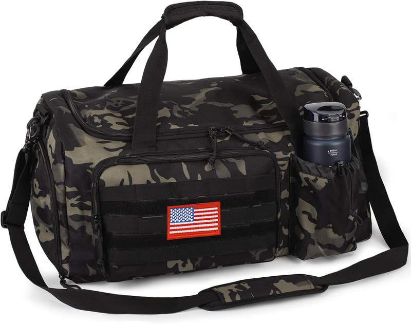 Tactical 40L Gym Duffle Bag Men Sports Travel Weekend Bag with Shoe Compartment0