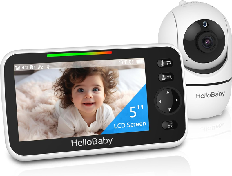 5" No Wifi Baby Monitor with 30 Hour Battery, Night Vision & 2 Way Talk7