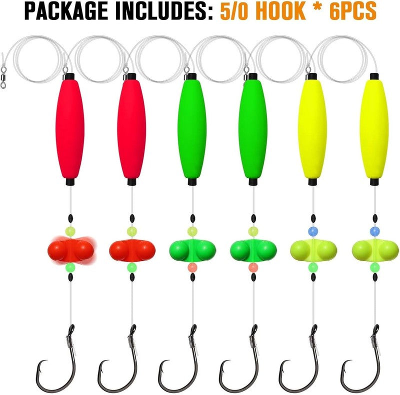 Santee Catfish Rigs with Circle Hooks - 3 or 6 Pack Options Available7