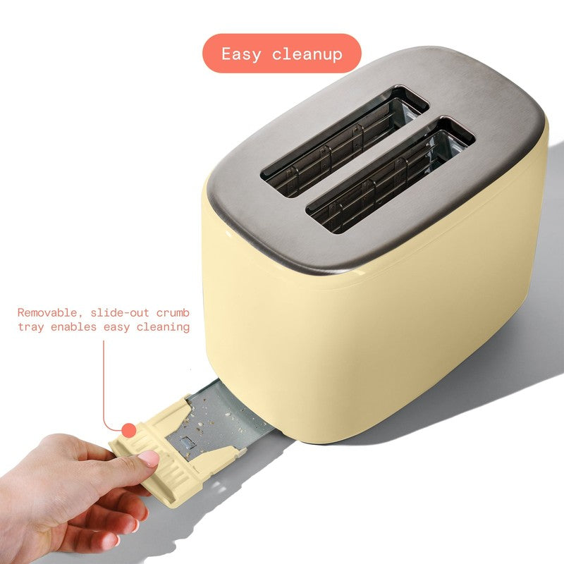 2 Slice Toaster with Touch-Activated Display, Buttercream by Drew Barrymore2