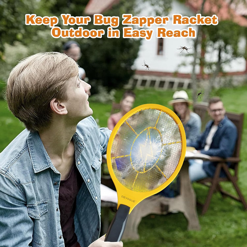 Electric Fly Swatter Bug Zapper – Battery Powered Flies & Mosquito Killer Racket3