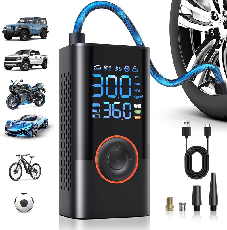 Portable Cordless Tire Inflator with Digital Gauge, 150PSI Fast Inflation9