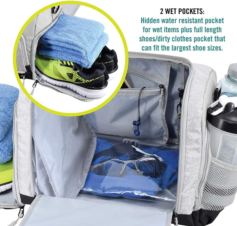 Ultimate Gym Bag 2.0 Durable Duffel Bag 10 Compartments Water Resistant Travel3