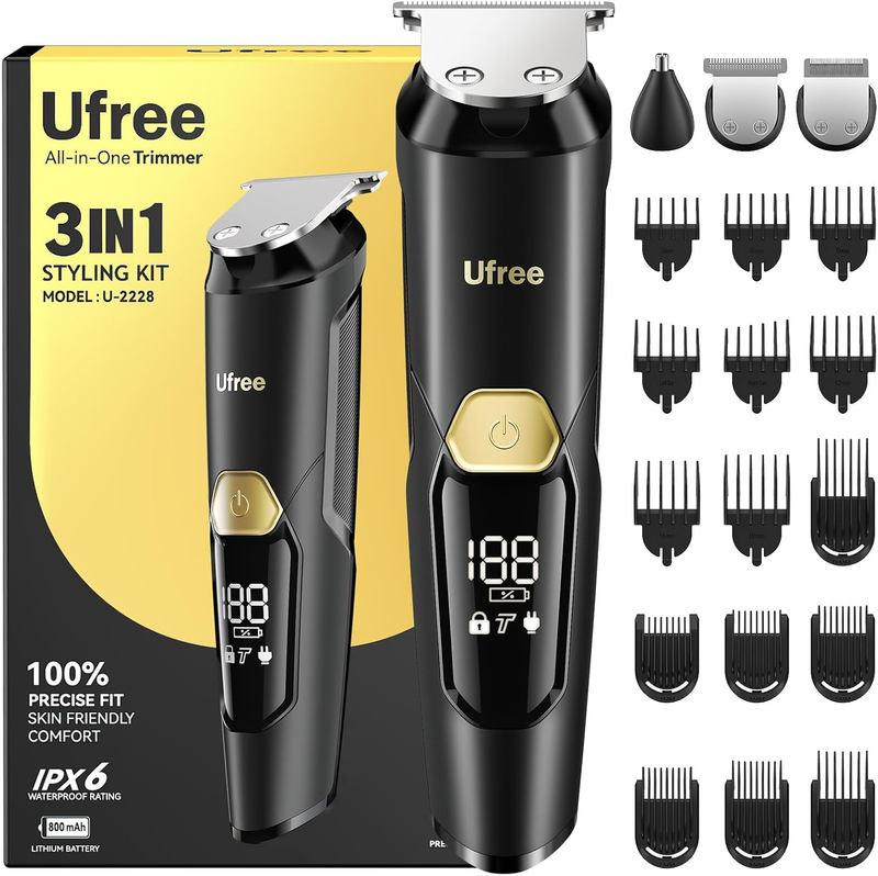 3 in 1 Beard Trimmer Kit for Men | Electric Shaver & Hair Clippers, Waterproof7