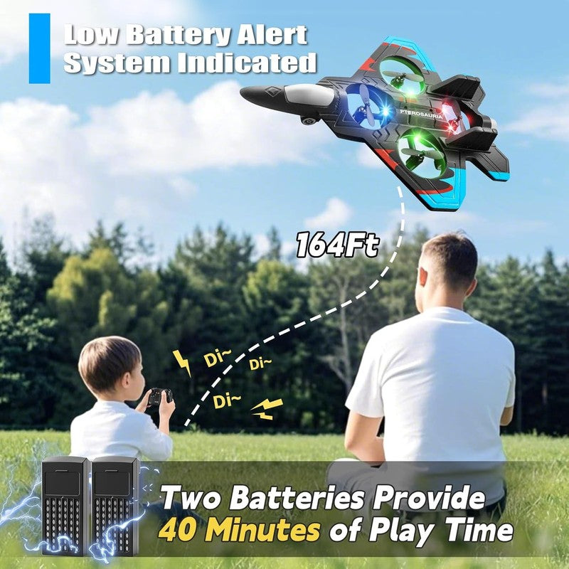V32 RC Foam Airplane Jet for Kids Adults, 360° Flip, Lights, Stunt Toy Gift3