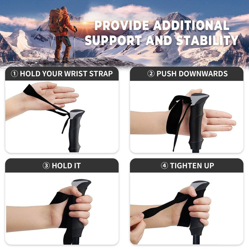 Collapsible Trekking Poles for Hiking   2 Pack Collapsible Aluminum Walking Stic2
