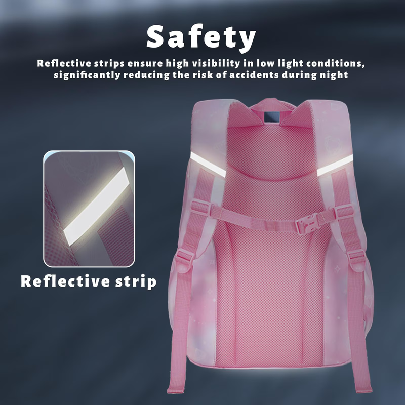 Water Resistant Kawaii Ita Kids Backpack School Bookbag Pink4