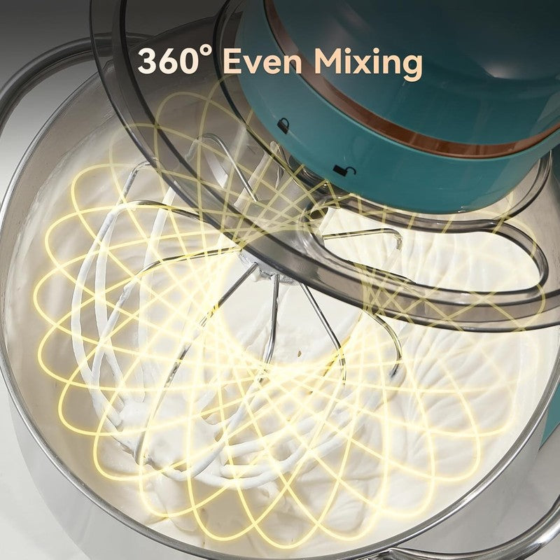 400W Stand Mixer 6.34QT 6+P Speed w/ Dough Hook Whisk Beater LED2