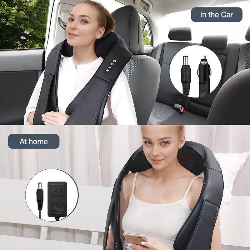 Shiatsu Neck Shoulder Back Massager w/ Heat, Deep Tissue Kneading Pillow   Black4