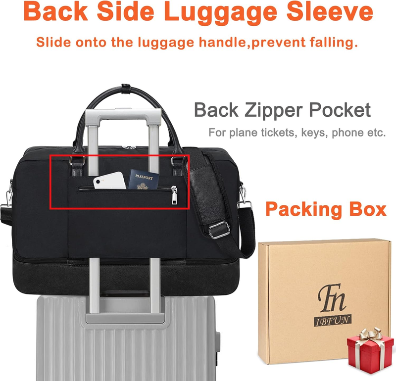 Weekender Bags for Women Overnight Bags with Shoe Compartment 21" Duffle Travel 5