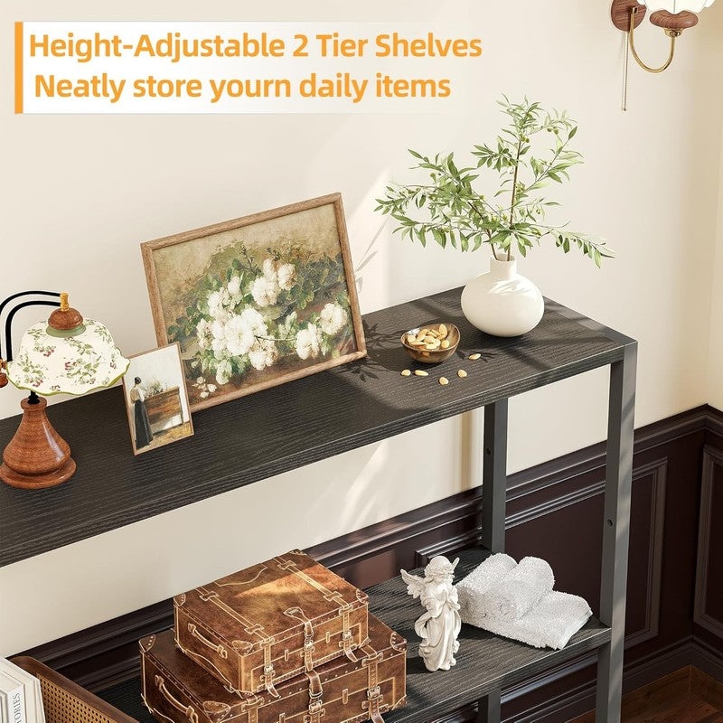 29.5" Narrow Console Table Small Entryway Sofa Table Black5