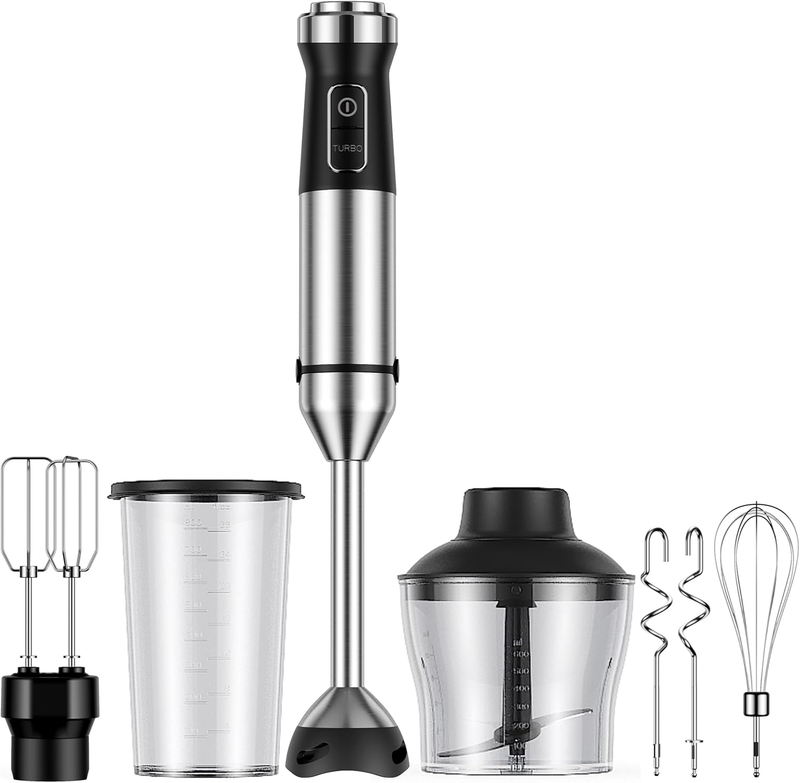 6-In-1 Immersion Blender, 1000W Hand Blender with 20 Speeds, Scratch-Resistant S11