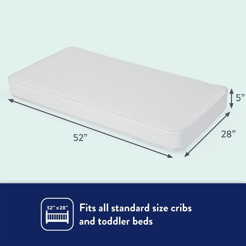 Pediatric 800 Crib Toddler Mattress Extra Firm 80 Coil Ultra Deluxe White5