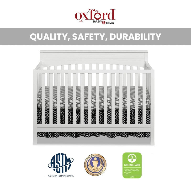Harper 4-in-1 Convertible Crib Snow White GREENGUARD Gold Wooden9
