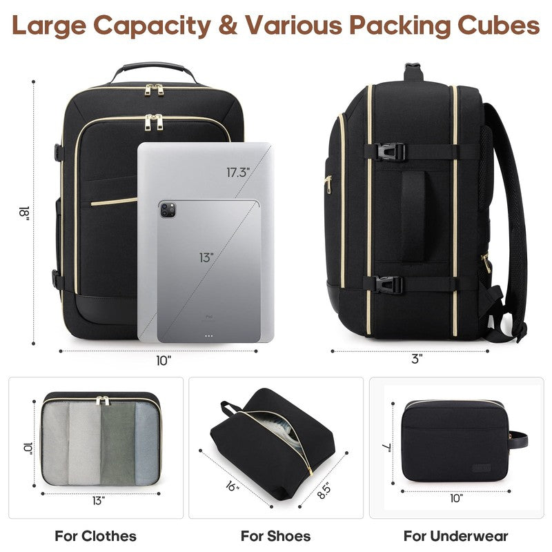 Travel Backpack for Women Carry on Backpack Flight Approved 40L Personal Item Ba6