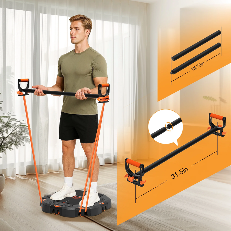 7 In 1 Adjustable Push up Board with Resistance Bands & Door Anchor   Full Body 4