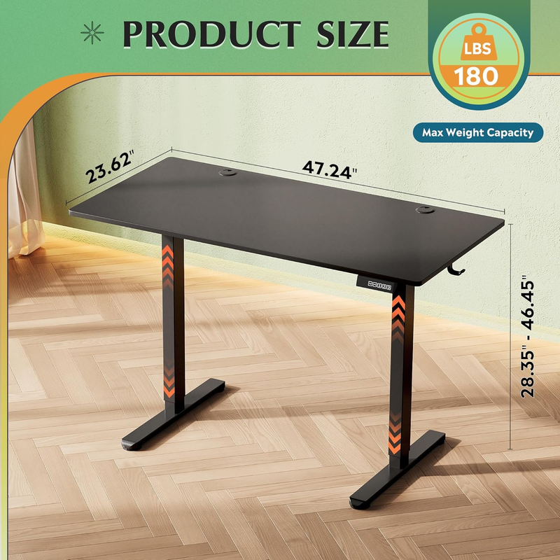 48" Adjustable Electric Standing Desk Home Office Computer Desk2