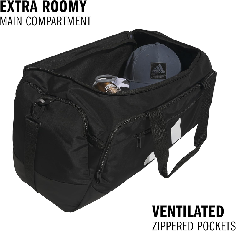 Adidas Defender 5 Duffel Bag for Sports, Gym and Travel, Black, OSFA1