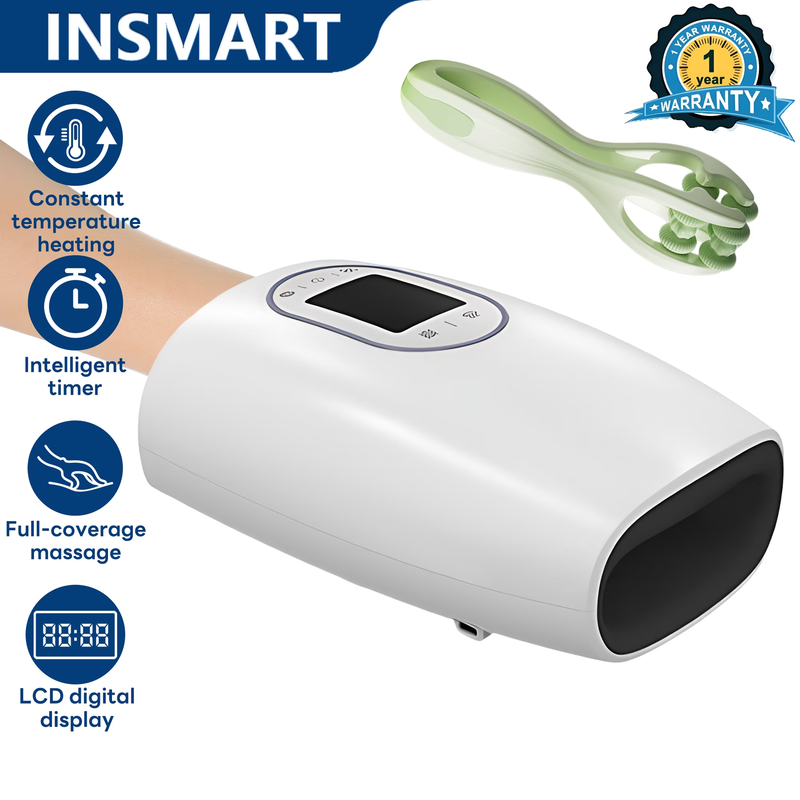 Cordless Hand Massager with Heat, Full-Hand Air Compression & Multiple Massage N0